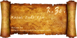 Kazai Zsófia névjegykártya